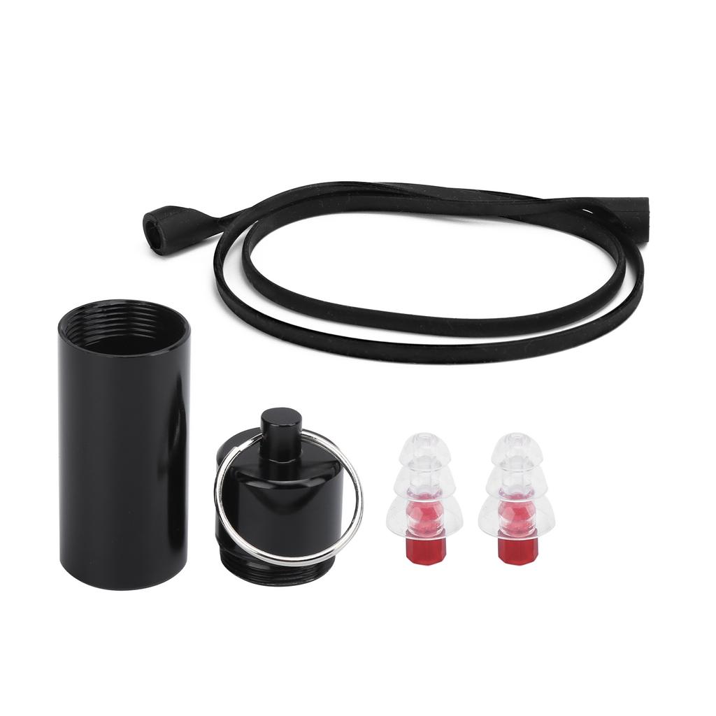 22x67mm Musician Ear Plug Red Noise Reduction Waterproof with Silica Gel Cord Storage Bottle
