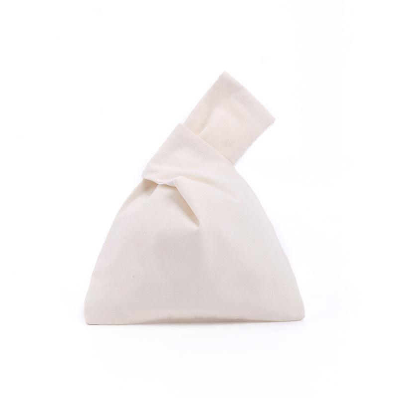 Cotton Women's Handbags Knot Wrist Shopping Bag Eco friendly Reusable Grocery Pouch Lightweight Tote Handbags Coin Purse Bag