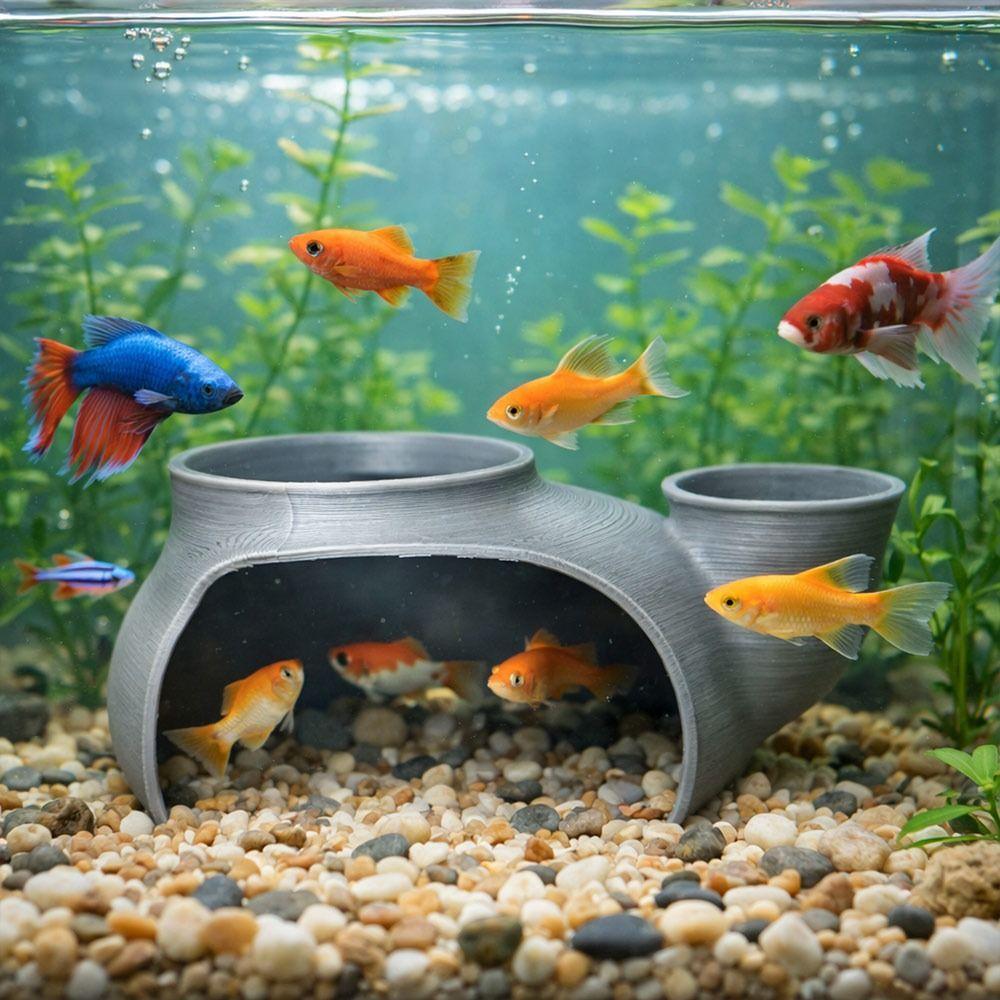 Curve Aquarium Decoration Cave Pot-shaped Aquarium Accessories New Aquarium Submerged Tunnel