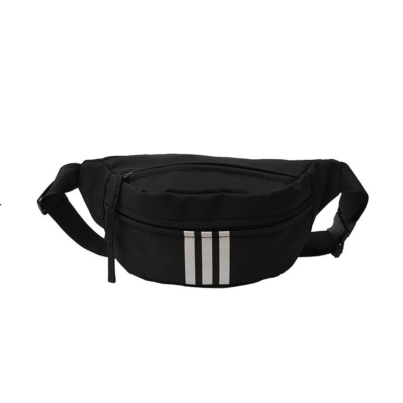 Breast bag, men's and women's multi-functional fanny pack, new solid color tooling style canvas bag, shoulder messenger bag.