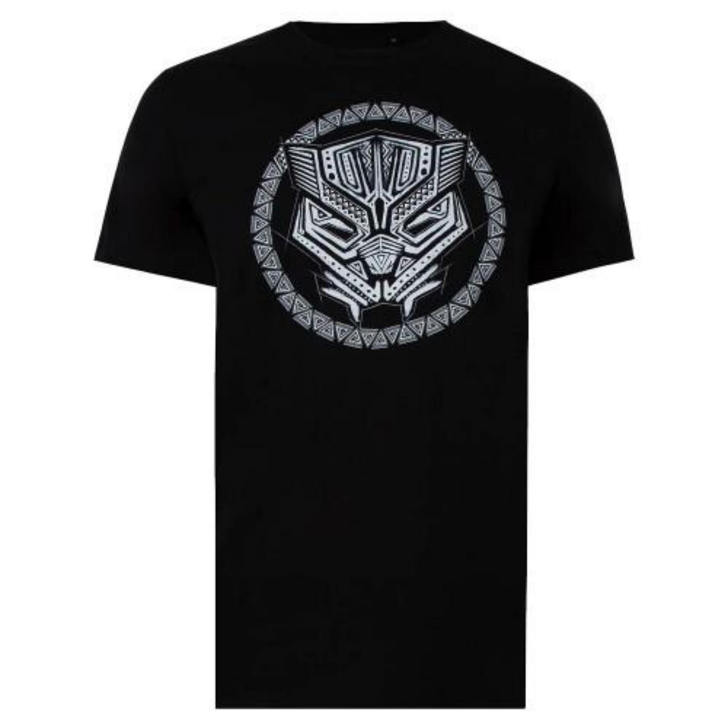 Black Panther Mens Logo T-Shirt S чёрный