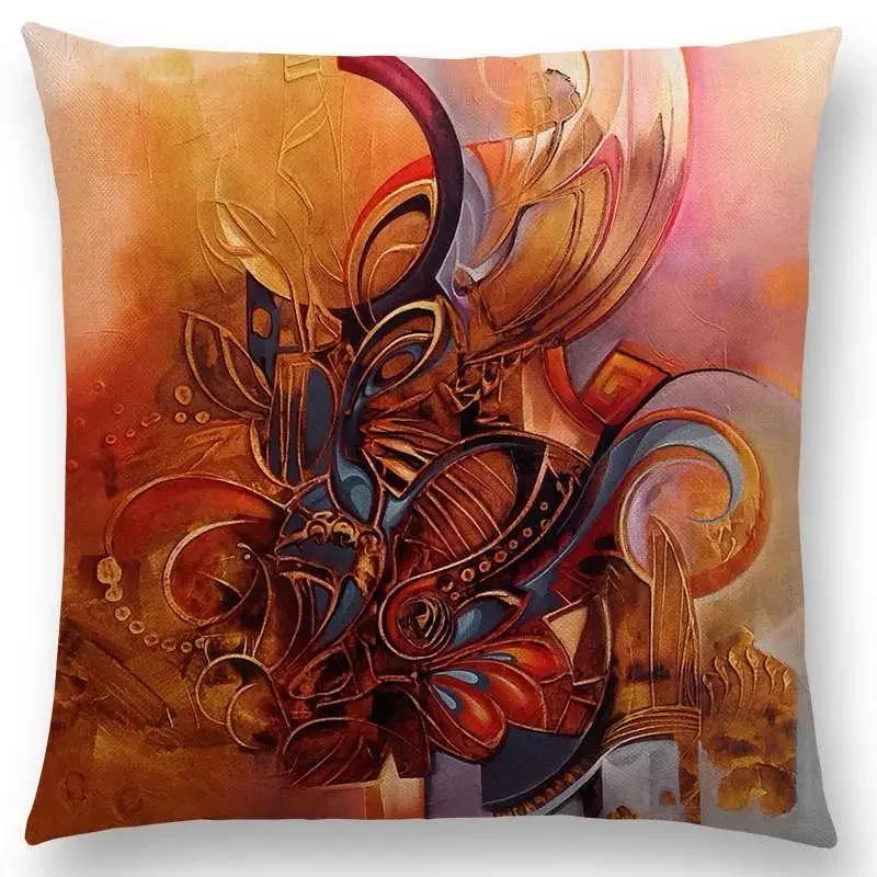 Nuova Pittura Scultura Stile Astratto Motivo Misterioso Fantastica Federa Cuscino Copricuscino Divano