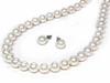 [Your and My Jewelry Box] Pearl Necklace, Akoya Pearl Necklace and Earrings Set  White Color 9mm 42cm Earrings Made In Japan [Gift Wrapped]