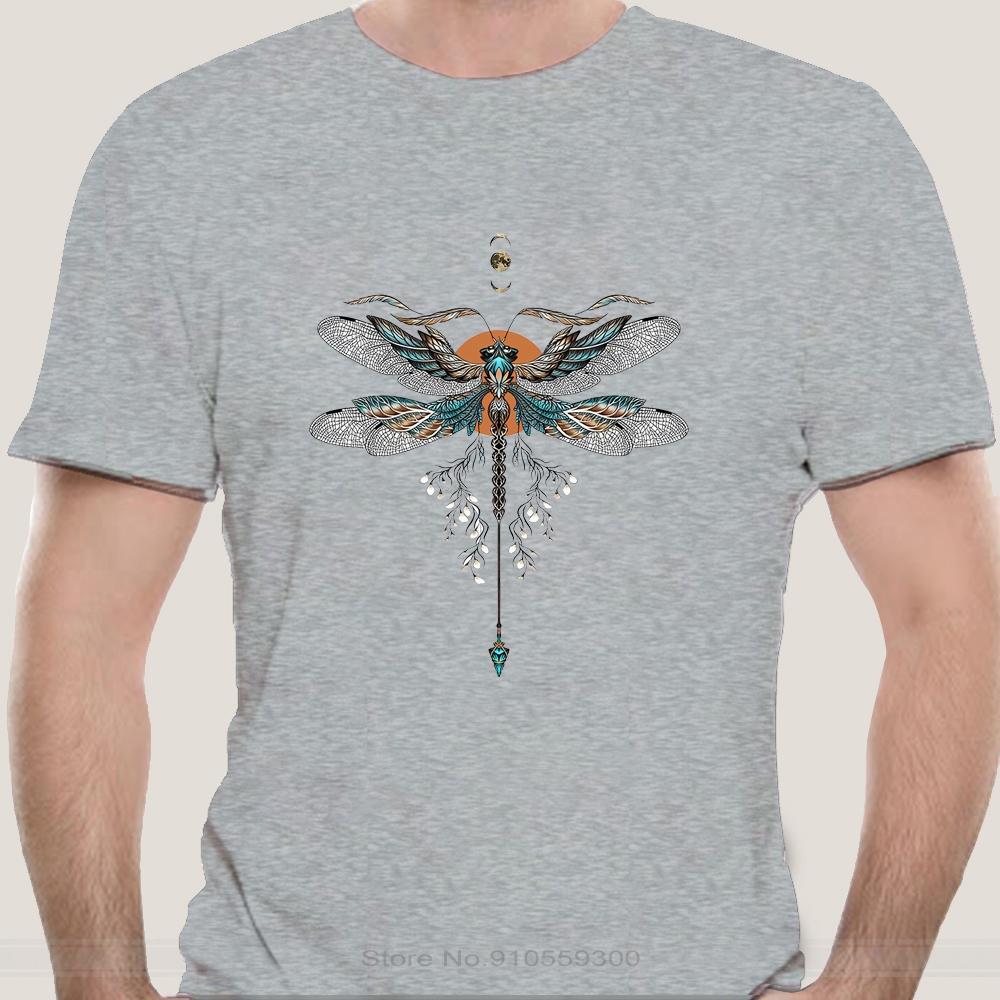 Chic Unisex Tshirt Dragon Fly Tattoo T Shirts   White Tshirt For Male Short Sleeve Thanksgiving Gift Streetwear Top