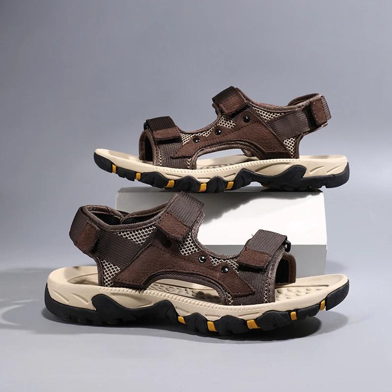 Men Sandals Summer Casual Shoes Beach Outdoor Sandals Men Sandalias Hombre Lightweight Roman Style Wading Sneakers Zapatillas