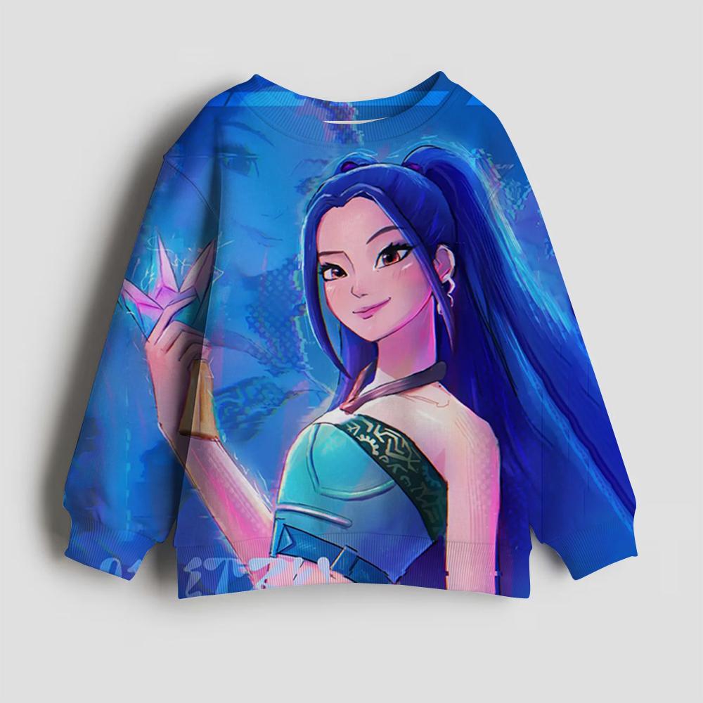 Kpop Demon Hunter Girls Sweatshirt Rumi Mira Zoey Cute Hoodies Kids Spring Autumn Pullover Children Long Sleeves Clothes Gift