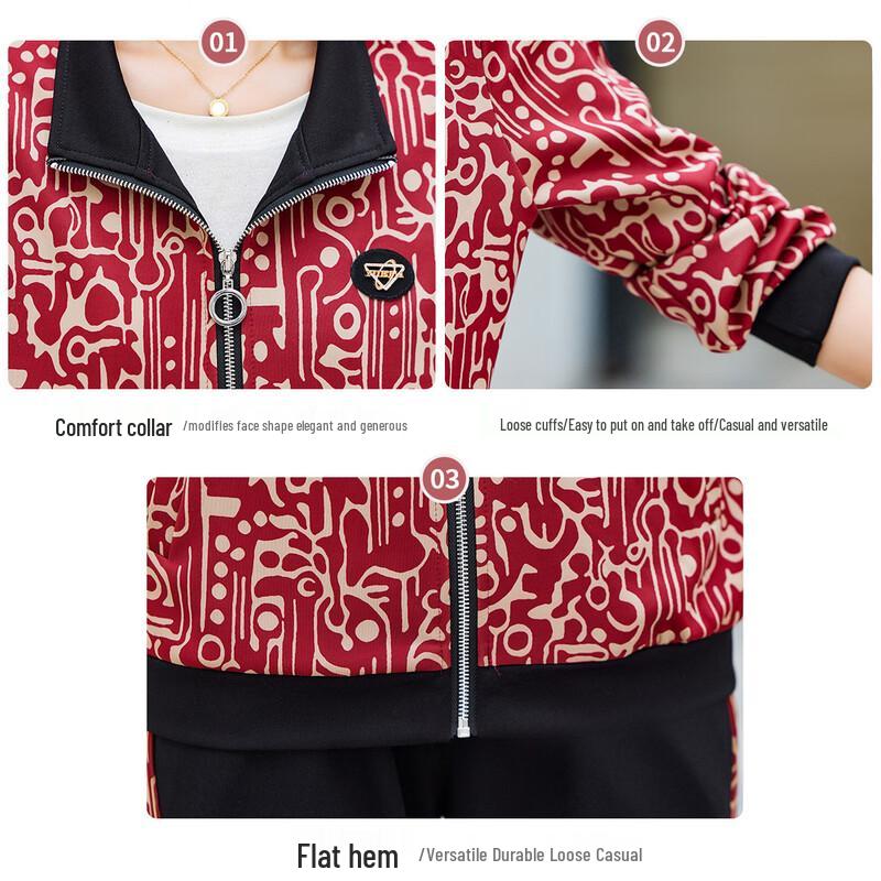 Women's Casual Two-Piece Long-Sleeve Jacket & Pants Set