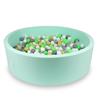 Dry Pool 130x40cm Mint with 700 Balls: Light Green, White, Transparent, Pearl, Beige, Gray