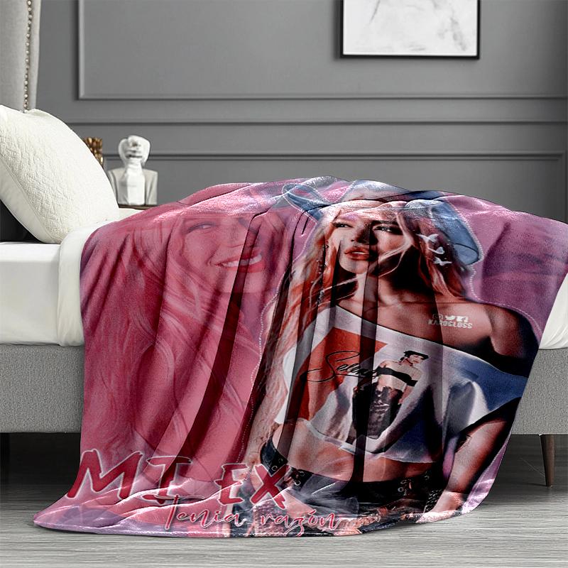 Karol G Print Blanket - Soft & Comfortable, for Bedroom, Travel, Sofa, Home Decoration - Birthday Christmas Gift for Friend