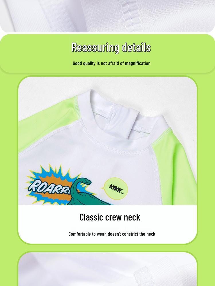 Schnelltrocknender Jungen-Badeanzug mit langen Ärmeln für Teenager und Kinder