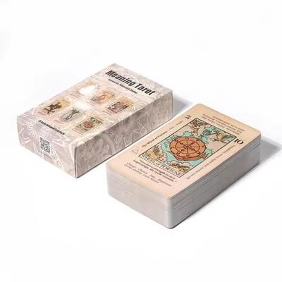 Tarotkarte mit Bedeutung darauf Tarot-Schlüsselwort für Anfänger Antikes Tarotdeck Tarotkarten umgekehrt lernen