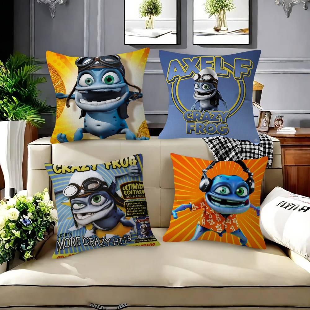 Pandara Jewelry Unisex C-Crazy Frog Dj Ding D-Ding Cushion Pillow Gift Home Office Decoration Bedroom Sofa Car Cushion Cover Case 45X45