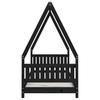 Kids Bed Black 80x200 cm Solid Pine Wood