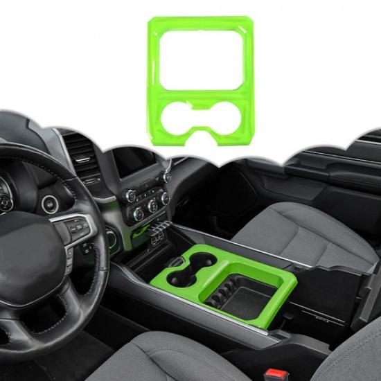 Central Water Cup Holder Cover Trim for Dodge Ram 1500 2018+ Green Accessories