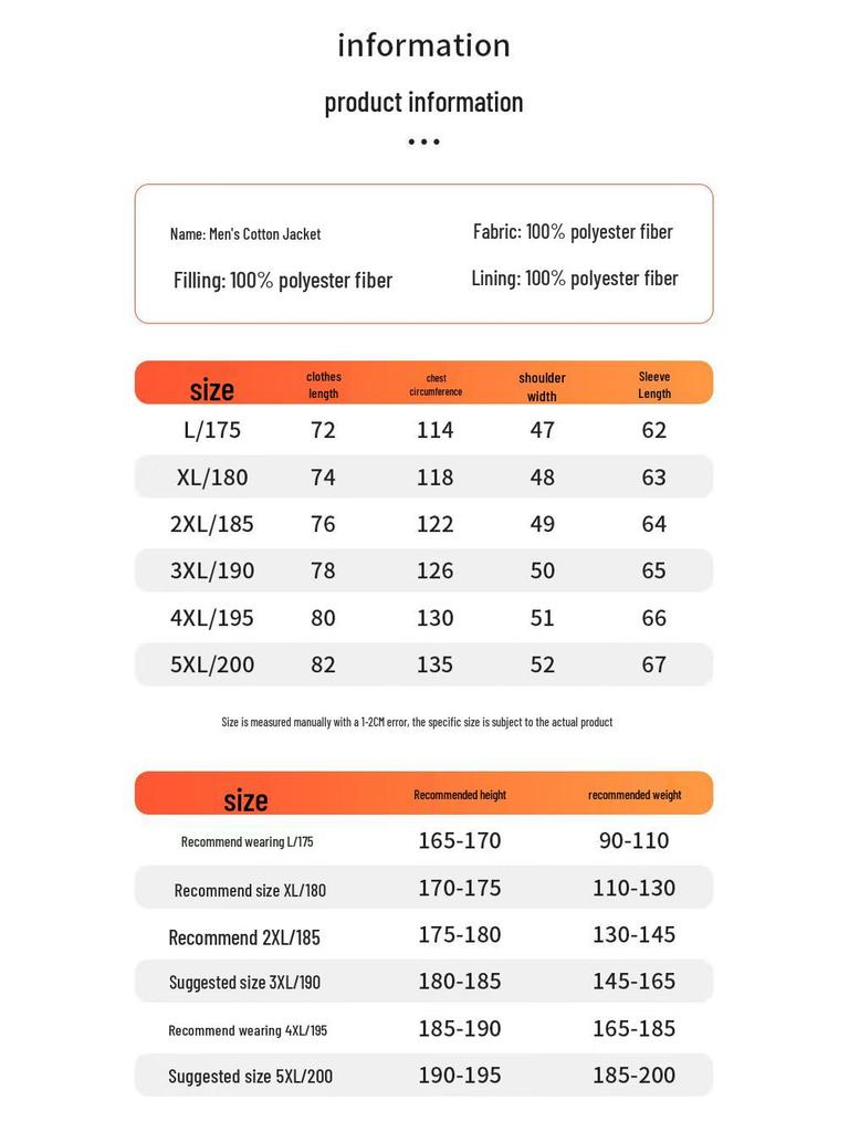 FIRS Men's Hooded Winter Cotton Padded Jacket