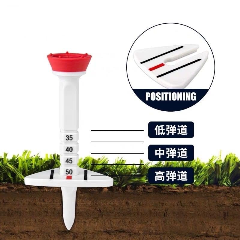 MZsplus Adjustable Golf 5 Height Perfect for Gifts and Competition Prizes Tees, 12-Piece Set, Settings, (12 Tees)