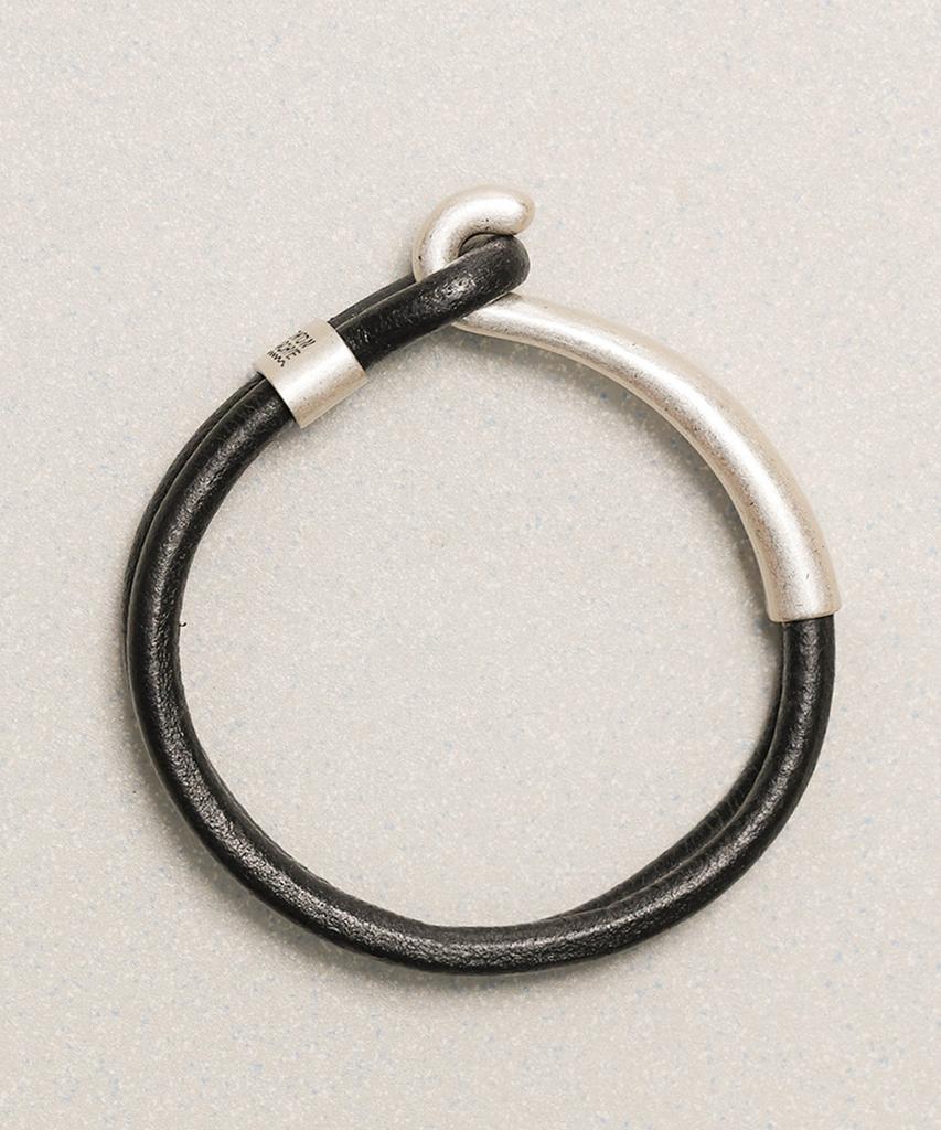 Towtow Archive Grit Leather Bracelet Black