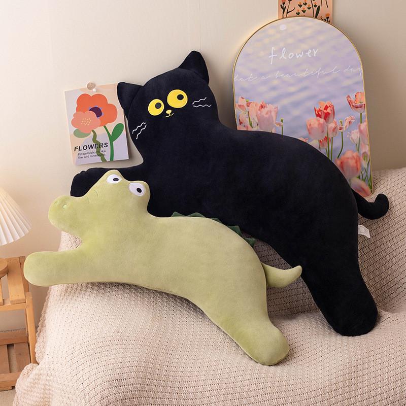 Cute Fox Crocodile Elephant Cat Cartoon Animal Designs Soft Plush Pillow Lumbar