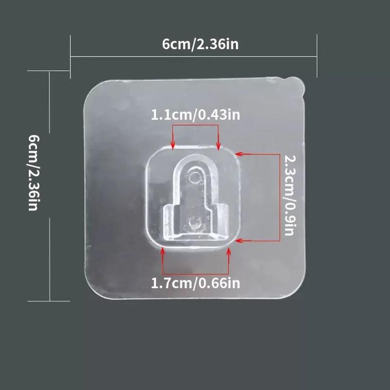 50PCS/30PCS/20PCS/10PCS/5PCS - Non Drilling Adhesive Hook Multifunctional Auxiliary Hook Suitable for Glass Windows, Home Kitc
