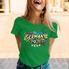 Womens Casual Crew Neck Short Sleeve Pullover T Shirt with Germany 2026 Letter Print Graphic for Soccer Supporters Top