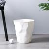 Round Garbage Container Bin Large Capacity Trash Bin Can Wastebasket for Household Bathroom