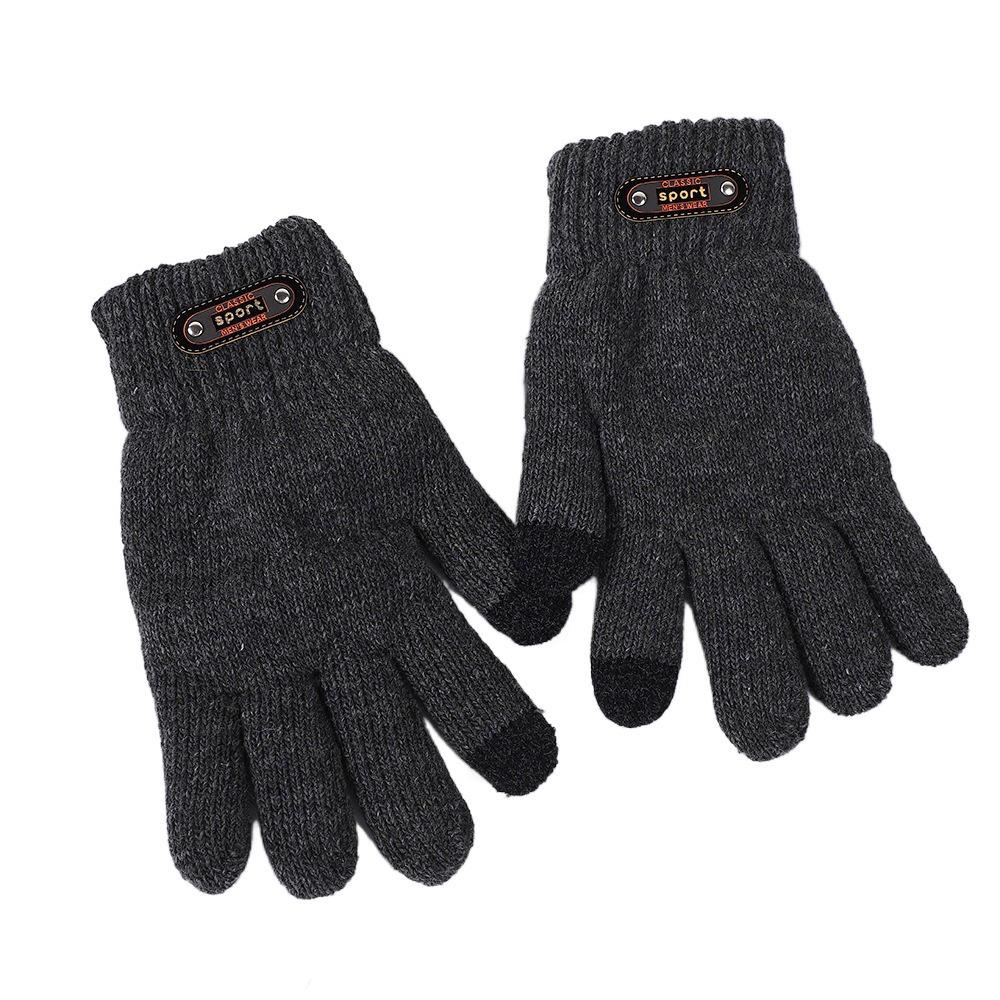 

Single/Double-layer Cold-proof Gloves Thick Warm Touch Screen Glove Men s Winter Gloves Outdoor Grey