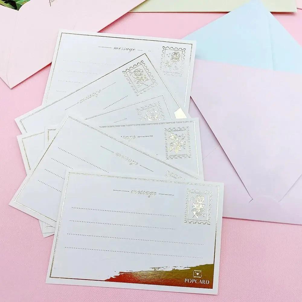 Romantic Flower Birthday Christmas Card 3D Pop-up Paper Flowers Postcard with Envelope Valentines