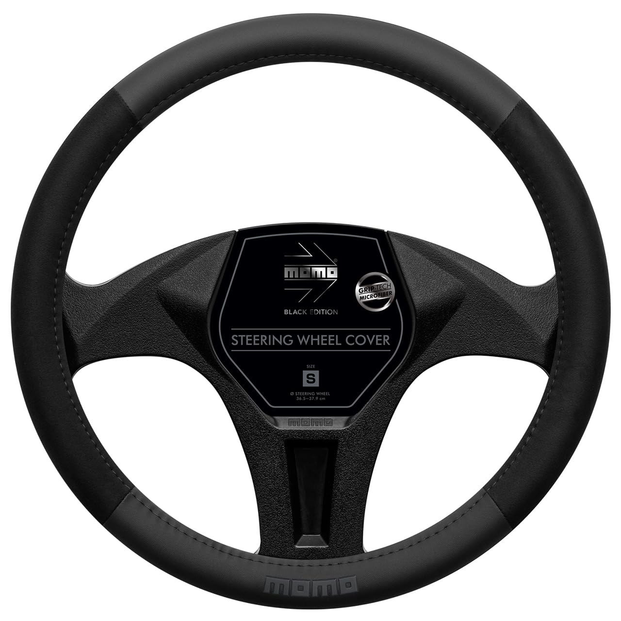 

MOMO EASY MICROFIBER MOMO BLACK EDITION Steering Wheel Cover, Italy, Milan, Size Small