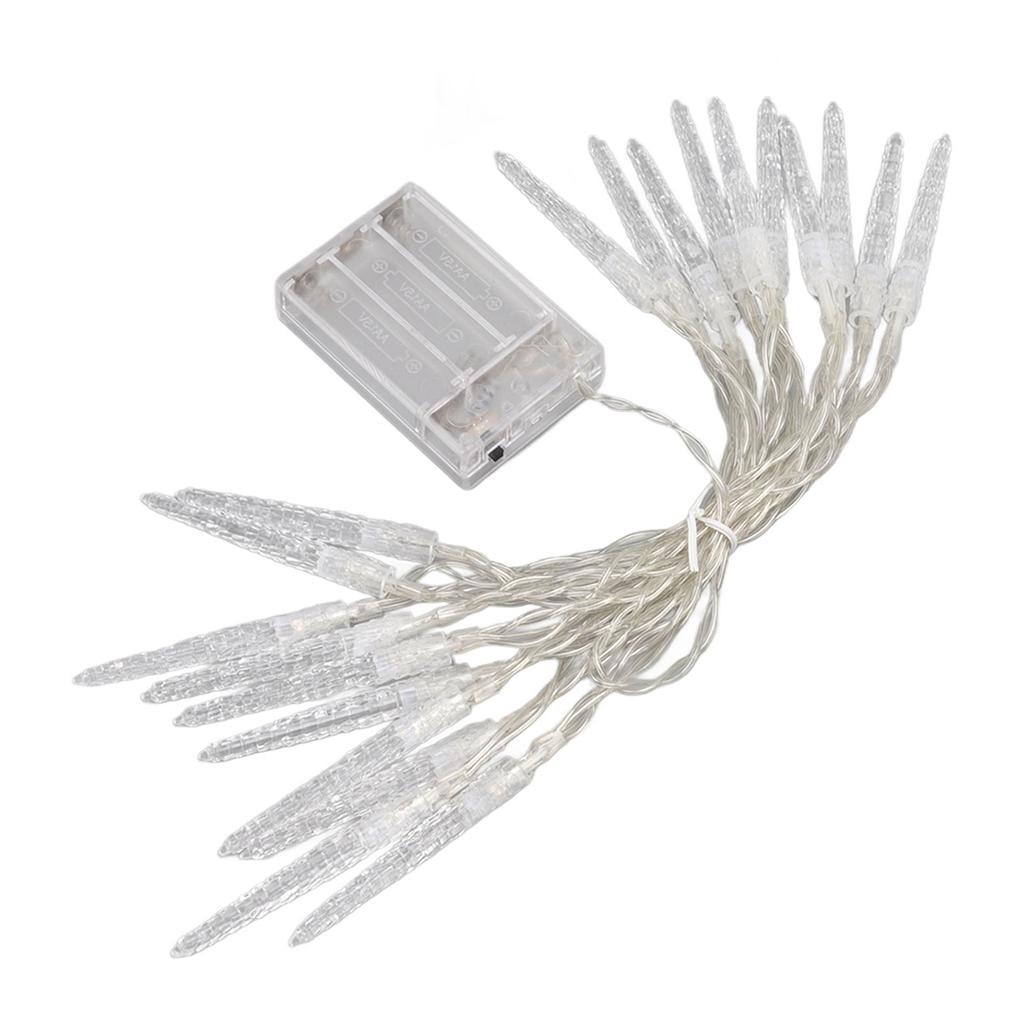 LED Ice Cone String Light 20LEDs Waterproof Icicle Fairy String Light for Holiday Christmas Indoor