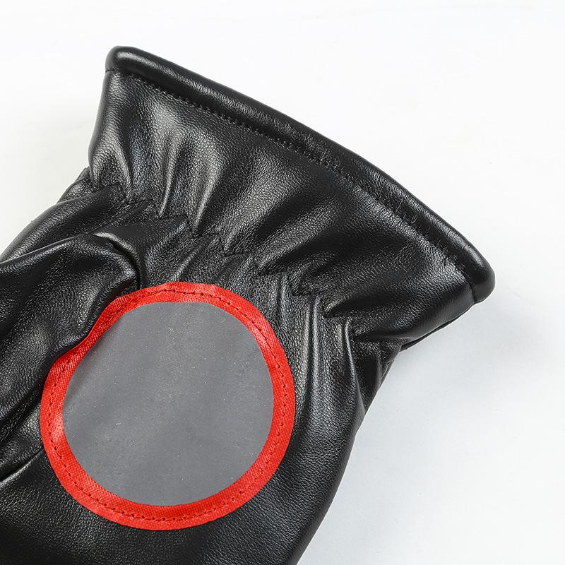 Winter Warm Gloves for Men Fleece and Thickened Night Command Reflective Strip Gloves Windproof Cotton Gloves