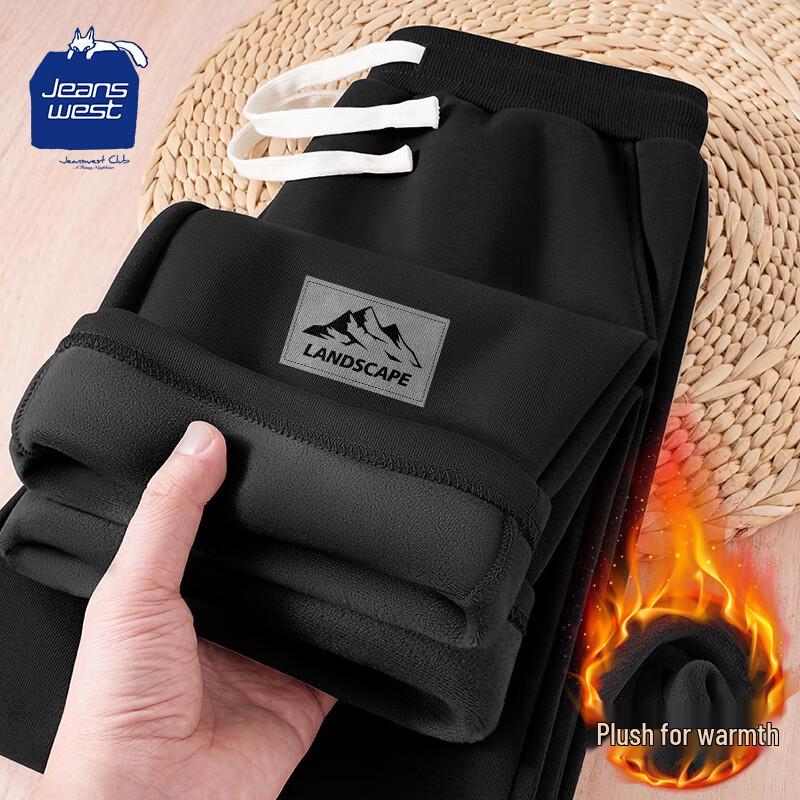 

JEANSWEST CLUB Men s Fleece-Lined Straight-Leg Casual Pants 3XL