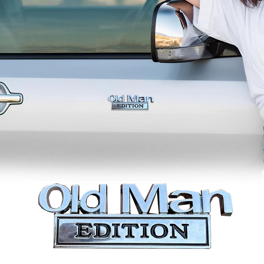 Old Man Edition Car Emblem 3D Emblem Sticker Badge RepreSeint Old Man Edition Car