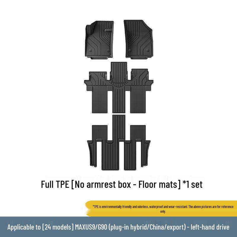 Umweltfreundliche TPE-Fußmatten für 24 SAIC MAXUS MIFA 9/G90, Inklusive Kofferraummatte.