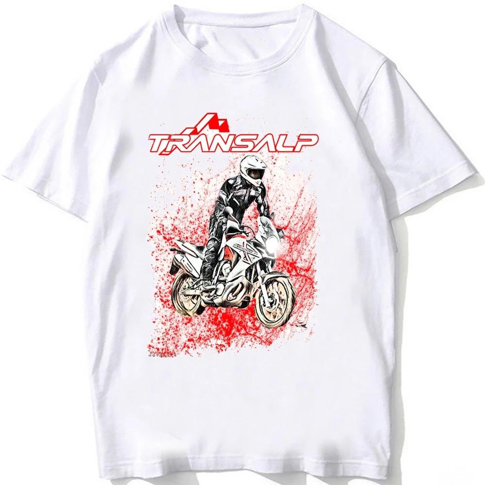 2025 GS Adventure Transalp XL750 Motocyklové jezdecké tričko Nové Léto Pánské Krátký rukáv Moto Sport Chlapecké Ležérní Bílá Trička Jezdecký Top