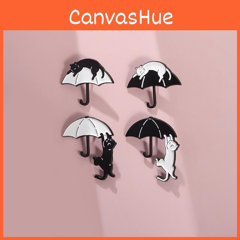 Brooch Cat Charming Black And White Cartoon Design Stylish Alloy Pin For Gifts