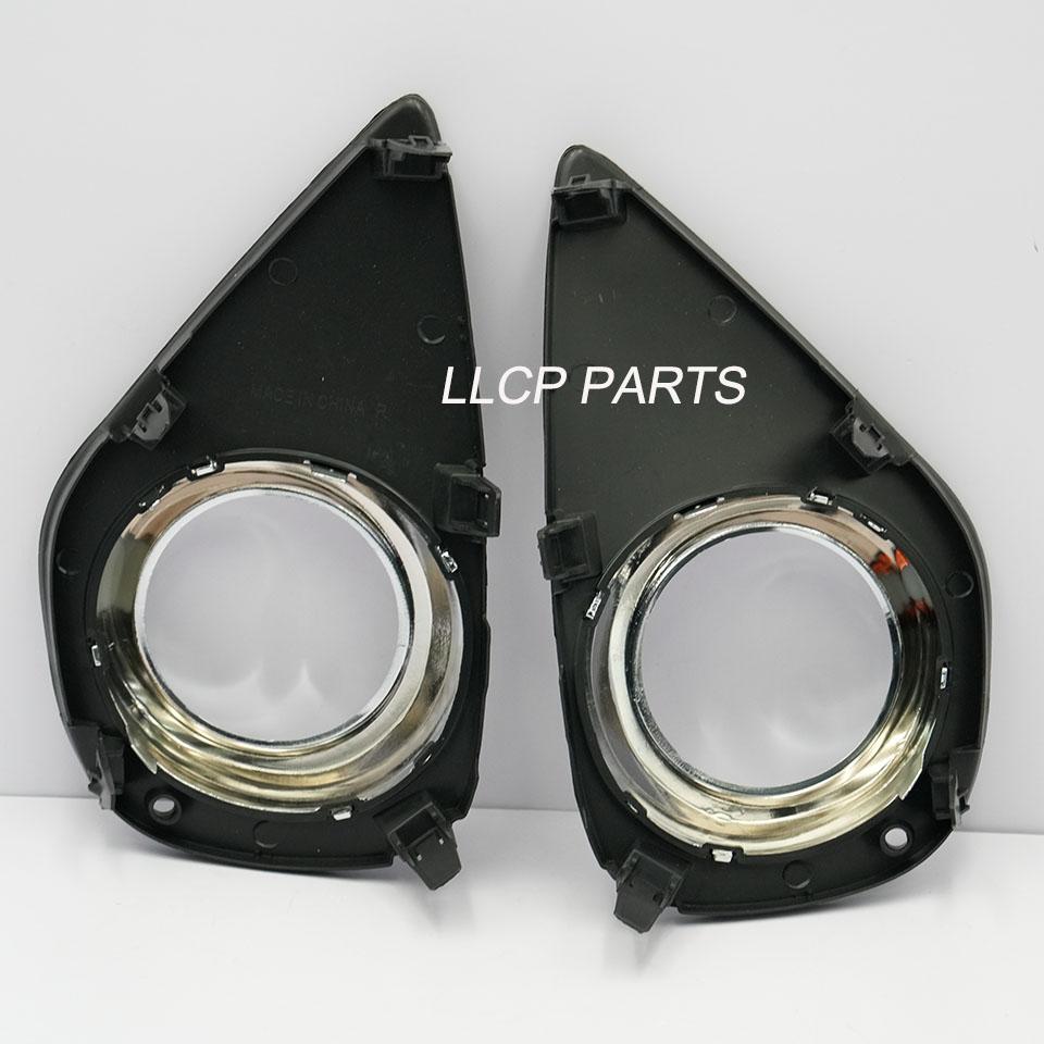A Pair Fog Light Cover For Toyota Yaris 2015 2016 2017 Left Right Foglight Lamp Grille Bezel Front Bumper Driving Light Frame