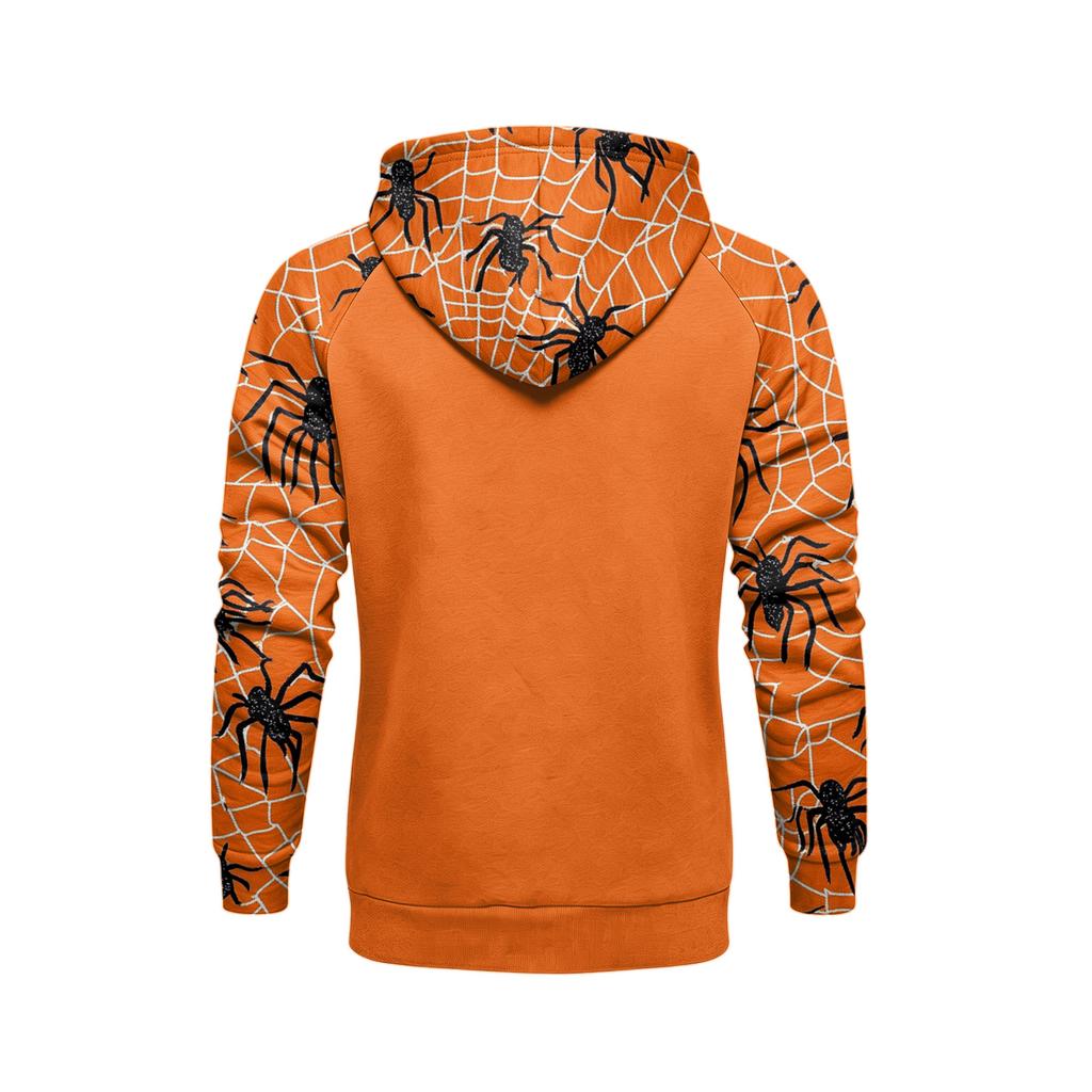 Men's Casual Printed Loose Fit Hoodie with Pocket and Drawstring for Everyday Wear