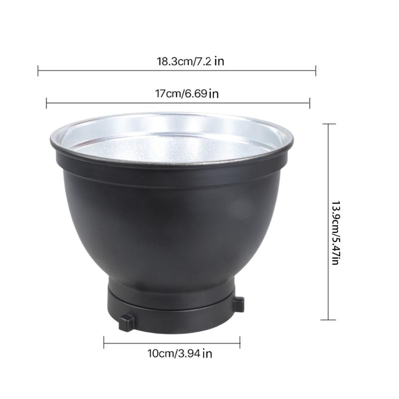 7inch Lamp Shade Dish Standard Bowen Mount Reflector Diffuser Cover for Studio Flash Strobe Light Photo Flash Light