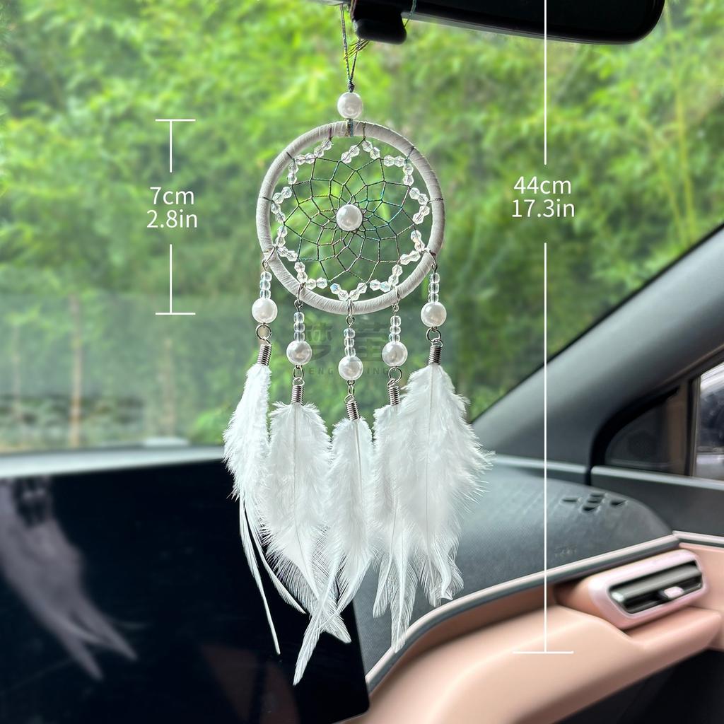 Feather Dreamcatcher Home Decor Hanging Ornament Handcrafted Car Accessory