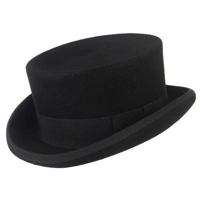 Herren Zylinder Woll-Melone Derby-Hut Herbst Winter Vintage Britischer Stil Jazzkappe Präsidentenhut 11 cm hoch Zaubererhut