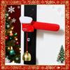 Cartoon Christmas Door Handle Covers Soft Protective Santa Claus Doorknob Cover Cute with Hanging Bells Door Knob Cover New Year