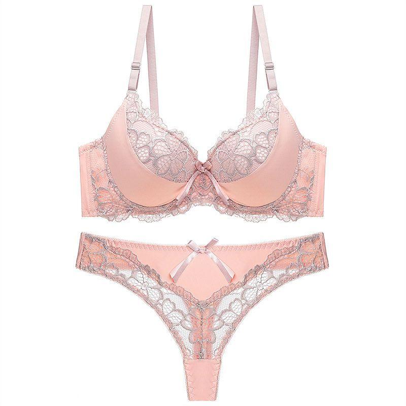 

Lace Push-Up Sexy European and American Style Bra Set, Fashionable Shaping Ab Lingerie Set, Manufacturer s Supply 36/80B Gray