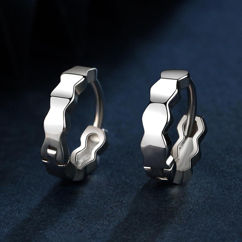 Ohrringe aus 925er Sterlingsilber für Damen, origineller Charme, doppelte Creolen mit Pavé-Zirkonia, feiner Verlobungs- und Jahrestagsschmuck, Geschenk 5355