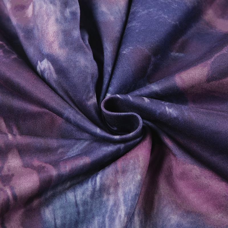 French Romantic Purple V-Neck Pleated Waist Retro Top with Long Sleeves