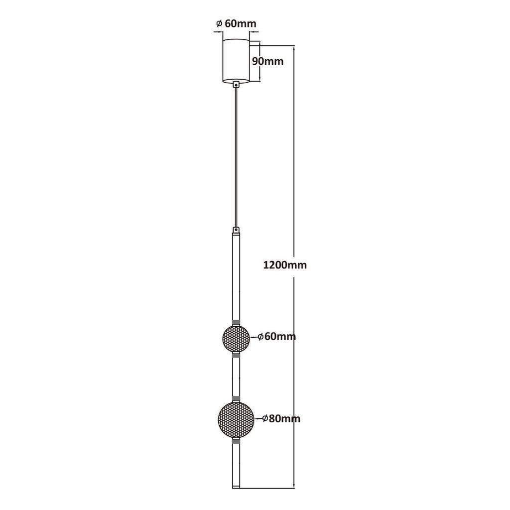 Lampa Wisząca Vaku Led Złoty Light Prestige Lp-719/2P Gd