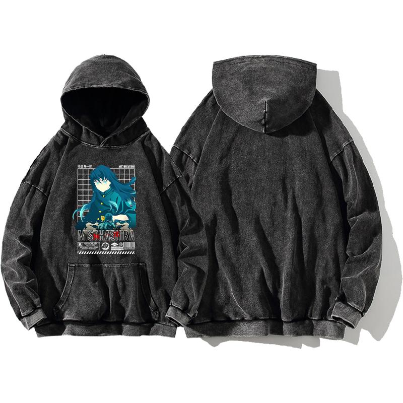 

Аниме Demon Slayer Уличная одежда Токито Муичиро Худи Мужская Женская Оверсайз Толстовки Из Вареного Хлопка Пуловер Харадзюку Толстовка M