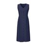 Women's Fashion Casual Colour Sleeveless Cotton Linen Pocket Dress