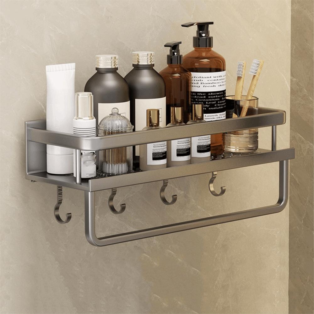 Bohrerfreie Badezimmerregal Rechteckige Form Lagerregal Badezimmer-Organizer Eckregal Für Badezimmer