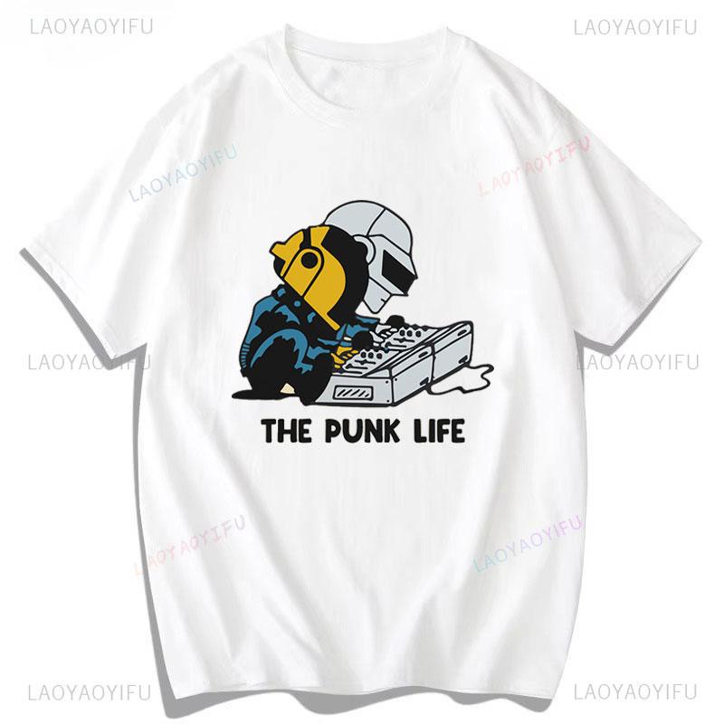 

New Style Daft Punk Interstella 5555 Streetwear Graphic TShirts Cheap Polyester Material Vintage Artwork Design Unisex Print Tee 5XL різнокольоровий