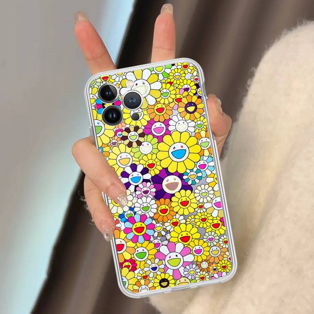 

Чехол для телефона T-Takashi M-Murakami для IPhone 17 16 15 Plus 14 13 Mini 12 11 Pro Max Мягкая накладка iPhone 13